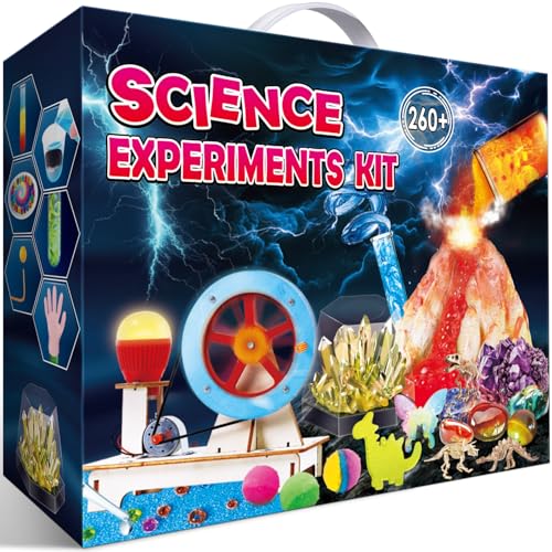 UNGLINGA Más de 260 kits de experimentos científicos para niños, proyectos científicos S.T.E.M, juego de química, juguetes de cumpleaños de Navidad, idea de regalos para niños y niñas, piedras