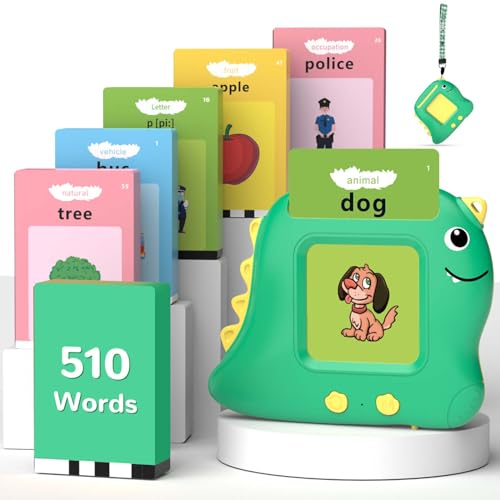 Juguetes para niños pequeños con 510 palabras visuales, juguetes de aprendizaje Montessori para niños pequeños de 1-3, 2-4, juguetes sensoriales de terapia del habla para niños y niñas de 2,
