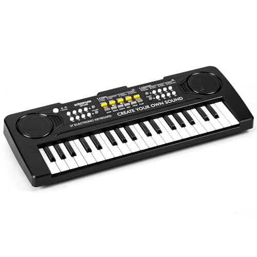 Raimy Teclado de piano de 37 teclas para niños, teclado portátil, piano de aprendizaje temprano, instrumentos musicales electrónicos, juguetes de regalo para niños y niñas de 3 a 9 años