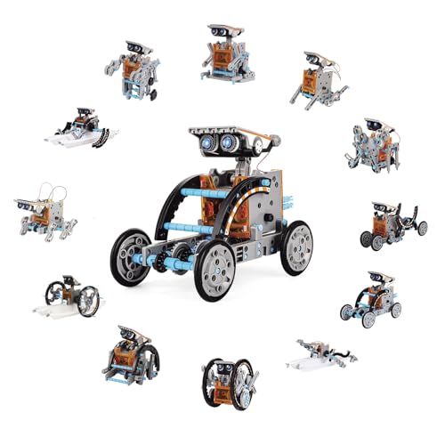 Nilez Kit de robot solar 13 en 1 para niños de 8 a 12 años, kit de robótica para niños, juguete de aprendizaje de ciencia educativa de bricolaje, proyectos de regalo de cumpleaños para Navidad de 8,