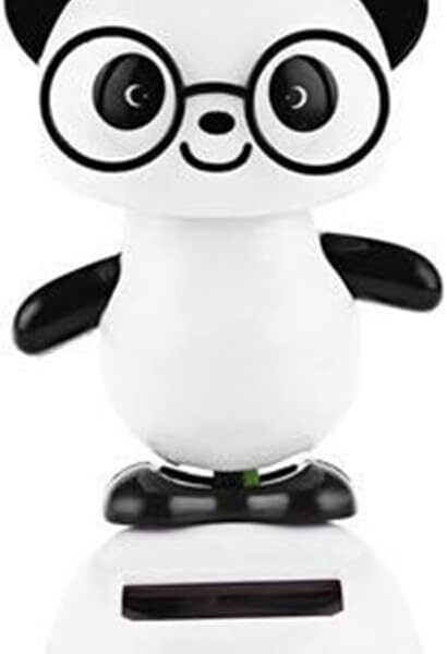 1 figura solar de oso panda bailarín – Sacudiendo bailando y bailando figura de animal para decoración interior del auto, hogar y escritorio, kits de energía solar, adorno de tablero de automóvil,