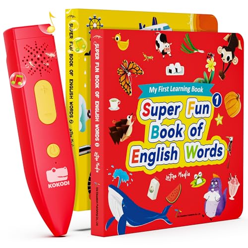 KOKODI Juego de libros de bolígrafo parlante, libros de sonido interactivos para niños, juguetes electrónicos de aprendizaje para niños y niñas, juegos sensoriales para autismo, regalos educativos