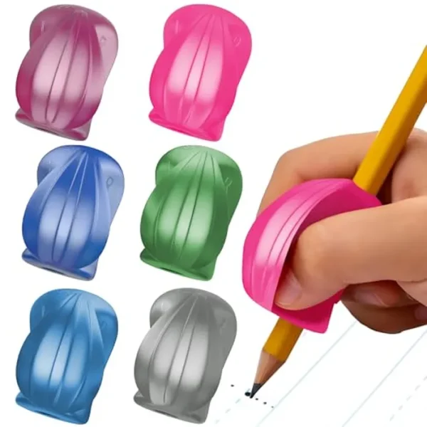 Adaptador ergonómico para escritura Crossover Grip, de The Pencil Grip, adaptador de entrenamiento para diestros y zurdos, Metálico