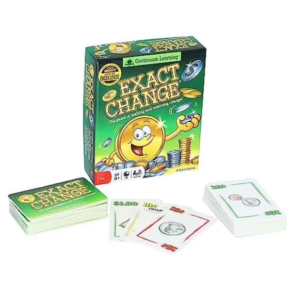 Juego de cartas de cambio exacto - Juego educativo de conteo de dinero para niños