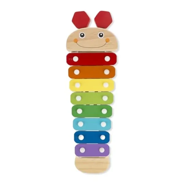 Xilófono de ciempiés Melissa & Doug, un juguete musical con mazos de madera