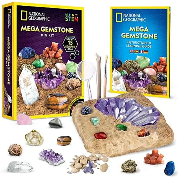 Mega Gemstone Mine para desenterrar 15 gemas reales de National Geographic