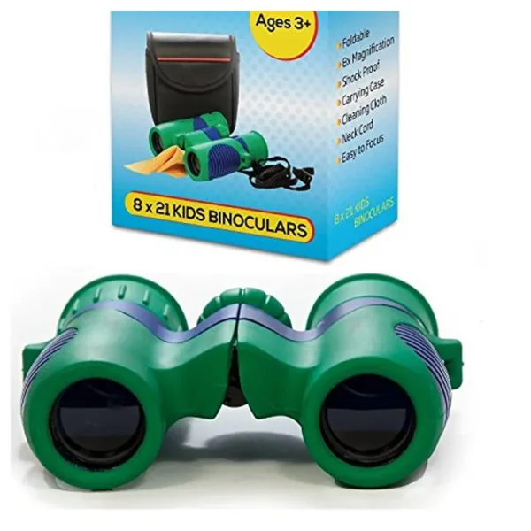 Juego de binoculares originales compactos de 8 x 21 para niños, óptica real de alta resolución, a prueba de golpes, observación de aves, regalos para niños, regalos para niños, niños y niñas,
