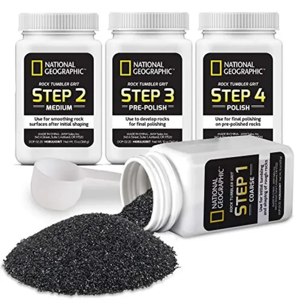 Recambio National Geographic de arena para pulidor de rocas, funciona con National Geographic, lortone, thumler y más