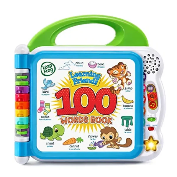 LeapFrog - Libro interactivo Learning Friends 100 Words Book (embalaje sin frustraciones), color verde