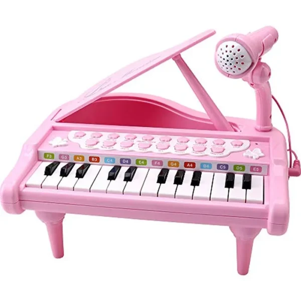 Amy&Benton - Piano de juguete para bebés niña o niños pequeños, regalo de cumpleaños para niños de 1, 2, 3 o 4 años, rosa