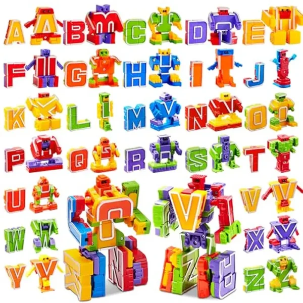 JOYIN Juguetes de robots del alfabeto para niños, juguetes de aprendizaje ABC, alfabetos, letras, juguete educativo para niños pequeños, premios de carnaval, Navidad, caja del tesoro y premio para el