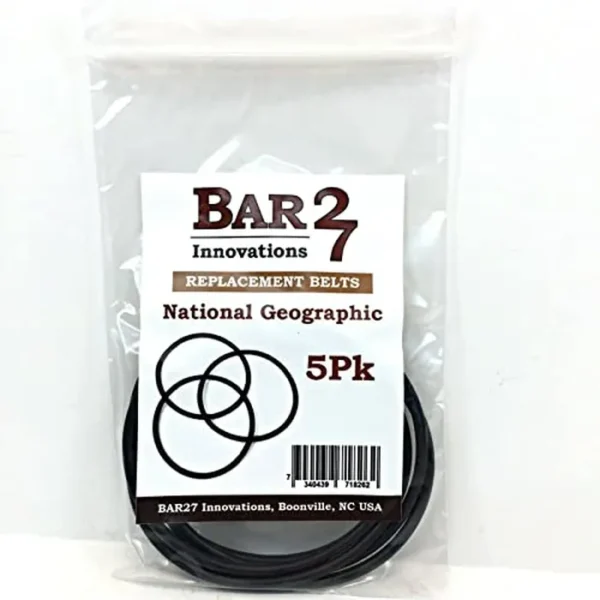 Bar27 Innovations Brand Rock Tumbler - Paquete de 5 correas de transmisión de repuesto compatibles con vasos de National Geographic Pro & Hobby, Dr. Cool, Dan & Darcy Tumbler Brand