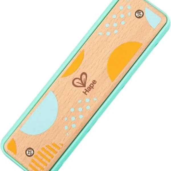 Hape - Armónica de blues instrumento musical de madera con 10 agujeros, para niños