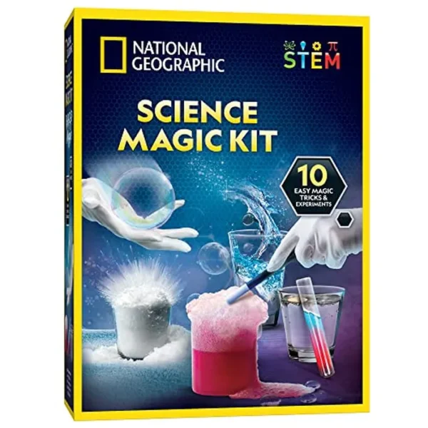 NATIONAL GEOGRAPHIC - Juego de química mágica - Kit de ciencia con 10 increíbles trucos de magia, proyectos STEM y experimentos científicos, para niños y niñas de 8-12 años (exclusivo de Amazon)