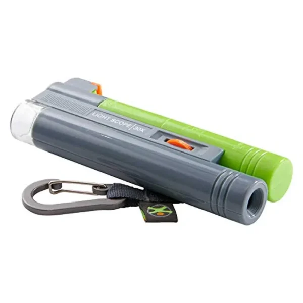 HABA Terra Kids Microcsope - Tamaño de bolsillo con mosquetón y aumento de 30x