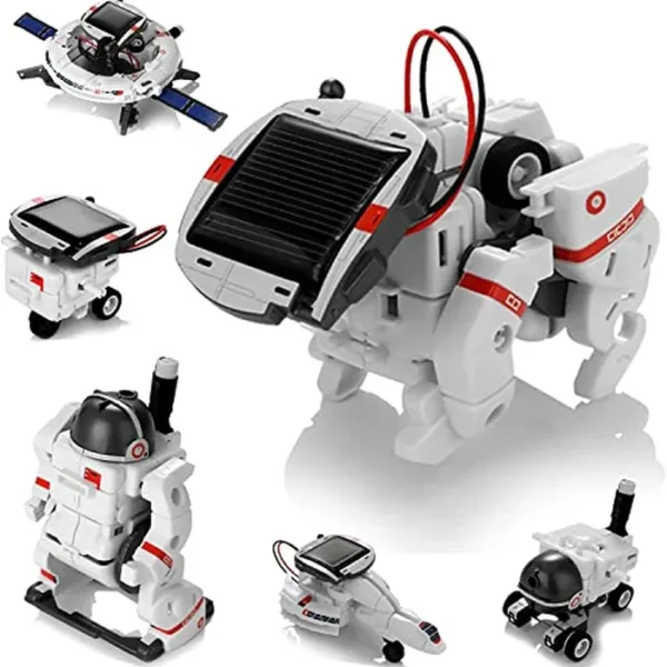 Juguetes de robot solar 6 en 1, kits de aprendizaje STEM educativos, espacio, exploración luna, flota, experimento, juguetes, bricolaje, energía solar, regalo de ciencia para niños de 8 a 12 años
