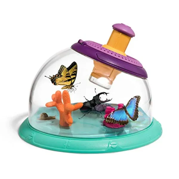 Science Can Kit de atrapadores de insectos para niños, jaula de criatura, caja de observación de insectos con lupa 5X, kit portátil de explorador para niños, kit STEM Nature Outdoor Toys Science Kit