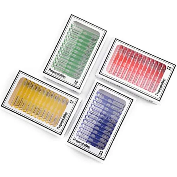 Diapositivas de microscopio preparadas de plástico para niños, 48 piezas, animales, insectos, plantas, flores, muestra de microscopio, diapositivas con muestras para estudiantes, programas de