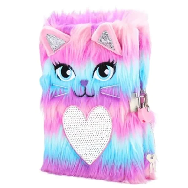 SuperStyle Diario de gato con cerradura, regalo para niñas de 6, 7, 8 años, lindo cuaderno de gato, diario secreto, diario de escritura, regalo de cumpleaños para niños
