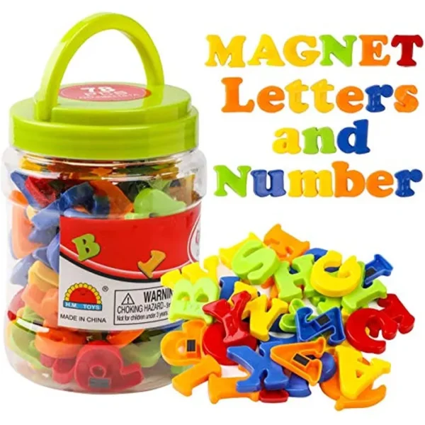 RAEQKS Letras magnéticas, números, alfabeto, ABC, colorido, 123, refrigerador, imanes para nevera, vocabulario, juego de juguetes educativos para aprendizaje preescolar, juego de conteo de ortografía
