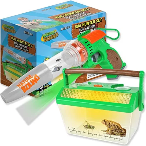 Nature Bound - Aspiradora atrapa insectos con caja de hábitat iluminada para explorar el patio trasero, kit completo para niños con aspiradora y jaula, color verde (estilo original)