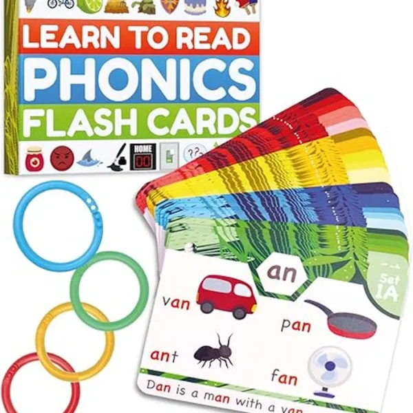 Tarjetas flash fonéticas – Aprende a leer en 20 etapas – Digraphs CVC mezcla sonidos vocales largos – Juegos para niños de 4 a 8 años Kindergarten Primer Segundo Grado Educación Educativa Actividad de