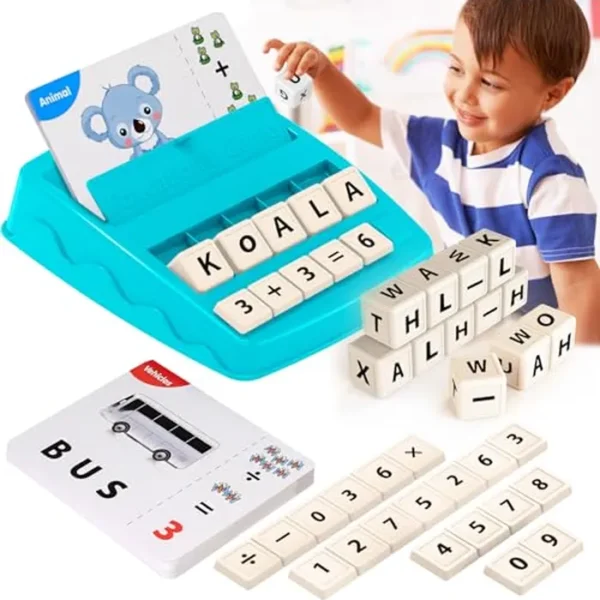 Juguetes educativos para niños de 3 a 8 años, juegos de aprendizaje para niños de 3 a 8 años, tarjetas flash de juego de matemáticas y ortografía, regalos de fiesta de cumpleaños Prescool para niños