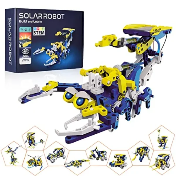 STEM Projects - Robot solar 11 en 1 para niños de 8 a 12 años, kits de ciencia robótica educativa para construir, regalos de cumpleaños de Navidad para niños y niñas de 8, 9, 10, 11, 12, 13, 14