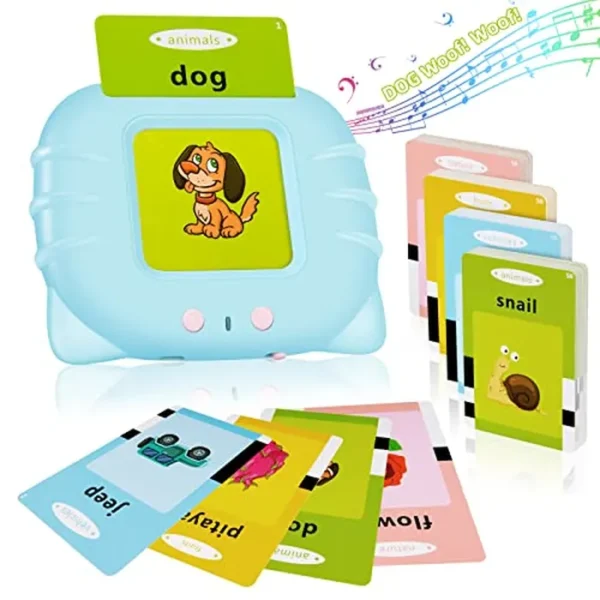 Tarjetas didácticas parlantes con 224 palabras visuales, juguetes interactivos de aprendizaje educativo Montessori, juguetes sensoriales para terapia del habla y autismo, color azul