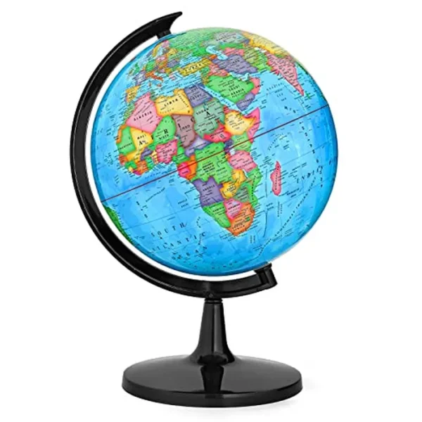 GOCHANGE Globo de aula, globos de 13 pulgadas para niños para enseñanza política con superficie HD impermeable y borrable para escribir, longitud completa de 19.7 pulgadas, globo giratorio de 360°