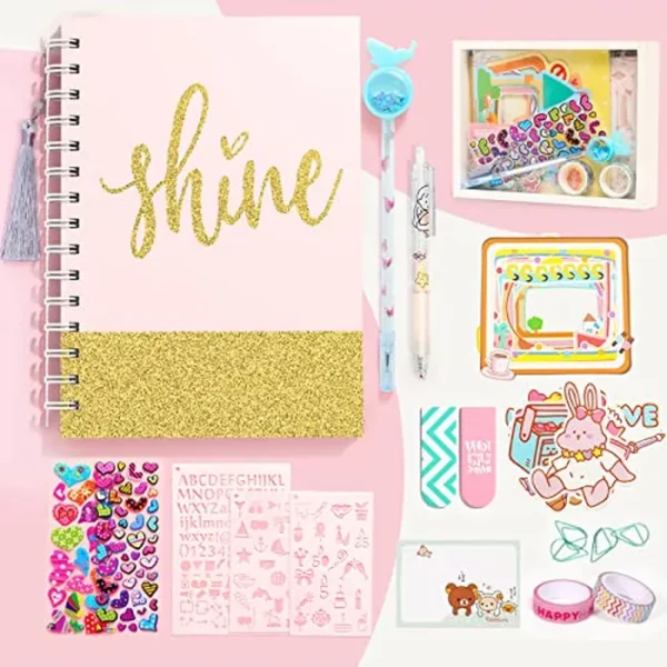 Kit de diario de bricolaje, regalos para niñas de 8, 9, 10, 11, 12, 13 años en adelante, juego de diario para niñas para adolescentes, decora su agenda/organizador, regalo de cumpleaños, lindo