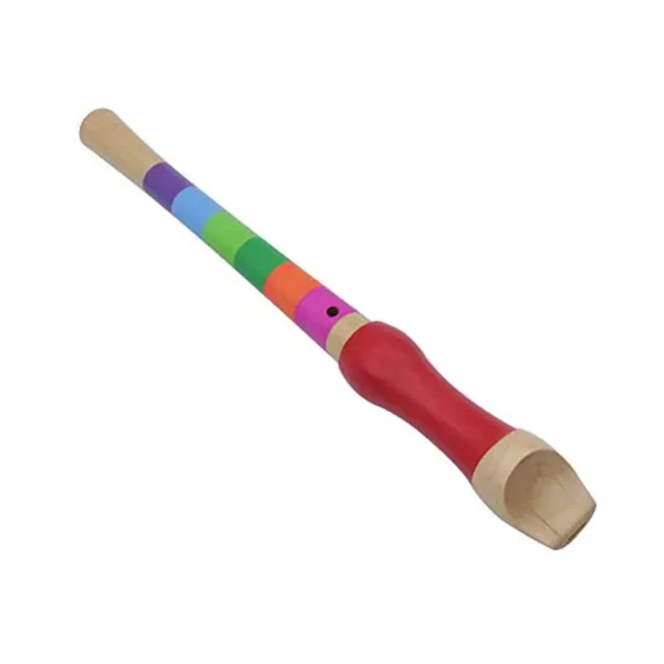 Flauta de instrumento grabador de madera pequeño para niños, instrumento musical, ritmo de aprendizaje, ligero, juguete musical educativo (siete colores)