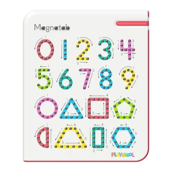 Playskool Magnatab - Números y formas - Tablero magnético de seguimiento de letras para niños pequeños aprendizaje y dibujo sensorial - para niños a partir de 3 años
