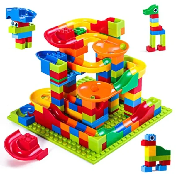 Juego de 168 piezas de bloques de construcción clásicos de canicas, bloques de juguete STEM para niños, ensambla diferentes modelos de bloques de construcción para niños de 3 años o más