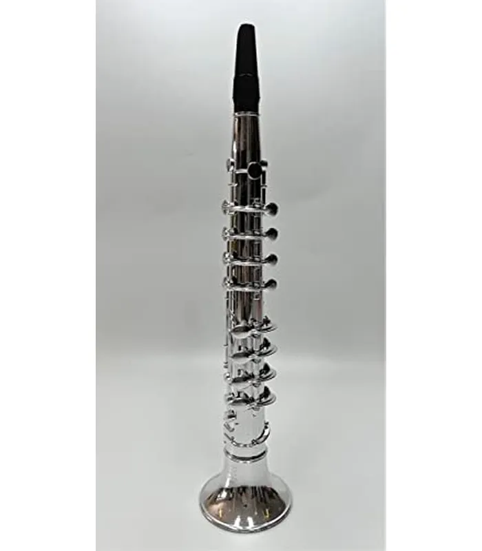 B09XRG5WP606 Juego de instrumentos de juguete trompeta, saxofón y clarient con teclas estándar en tono perfecto son fáciles e intuitivos para crear música real. Los instrumentos miden 16 pulgadas de largo.