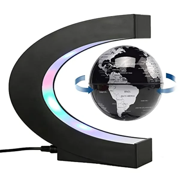Globo flotante de levitación magnética con luz LED, antigravedad, mapa del mundo que levita la oficina, el hogar, el dormitorio, escritorio, decoración única de cumpleaños para hombres