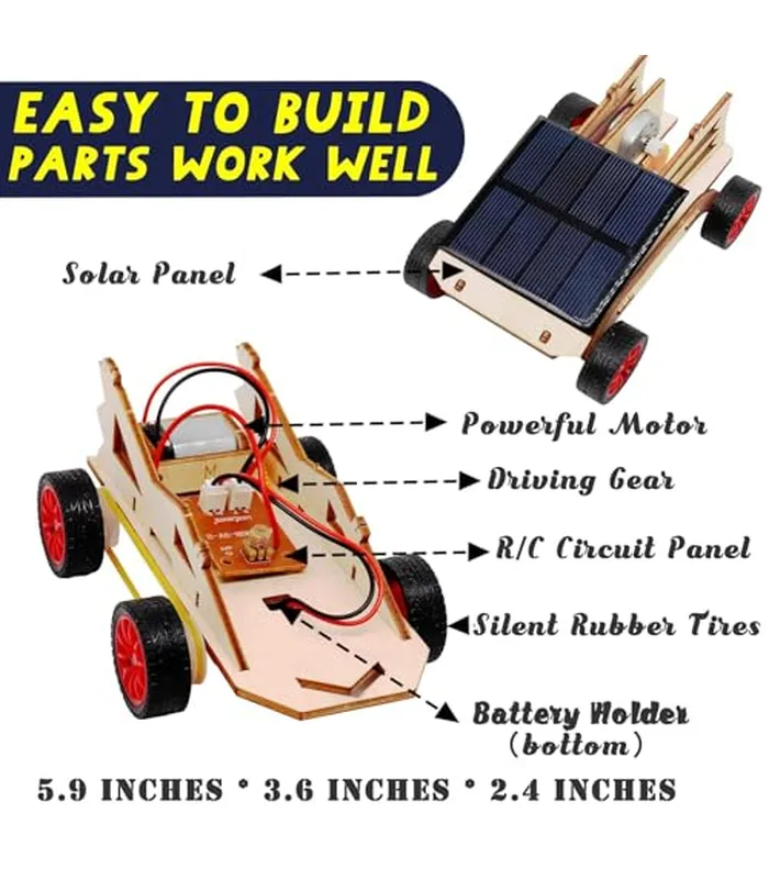 B0B7BQ3KSJ06 Kits STEM para niños de 8-10-12-14, experimentos científicos para niños de 9 a 12 años, juguetes de construcción STEM para niños de 8 a 12 años, juguetes de aprendizaje de ingeniería de automóviles