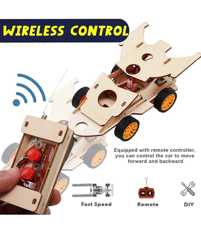 B0B84GDZNY05 Kit de auto a control remoto para bricolaje, construye tu propio auto solar - Proyectos STEM para niños de 8 a 12 años, experimentos científicos para niños de 9 a 12 años, juguetes STEM para regalos