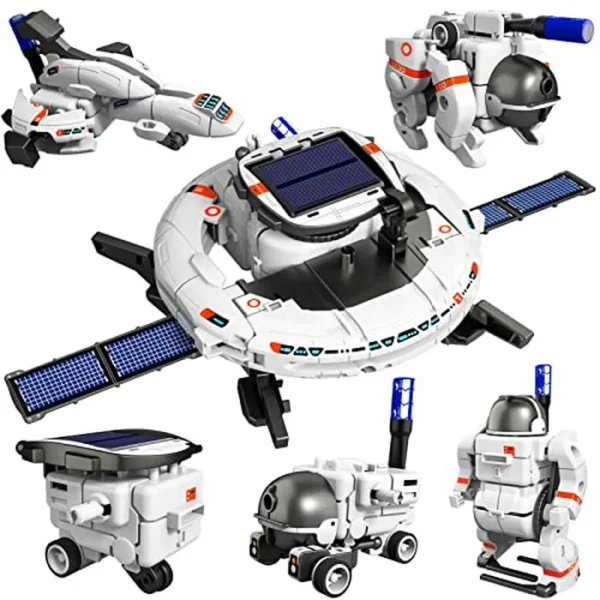 Lucky Doug Proyectos STEM para niños de 8 a 12 años, kit de robot solar STEM 6 en 1, juguetes espaciales, cumpleaños para niños, niñas, adolescentes de 8, 9, 10, 11, 12, 13 años, kits de ciencia para
