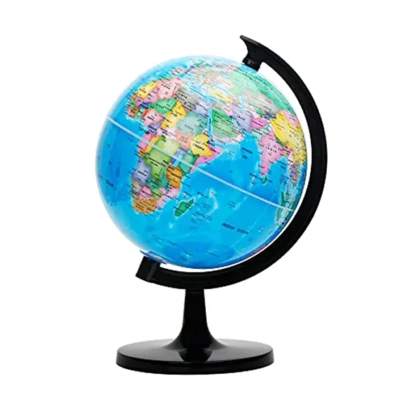 Exerz Globo del mundo de 8 pulgadas, mapa político, educativo, autoensamblado, globo escolar