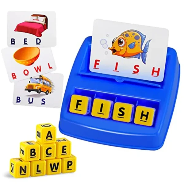 Juego de cartas a juego, palabras de ortografía y aumenta la memoria, juguete educativo de aprendizaje temprano para niños preescolares y jardín de infantes mayores de 3 a 8 años