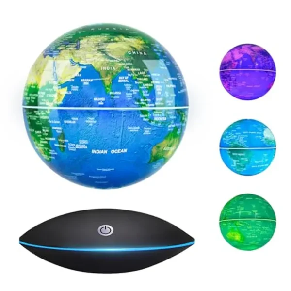 Flagest Globo giratorio de levitación magnética, globo flotante con control táctil y luz nocturna degradada, ideal para cumpleaños, aniversarios (6 pulgadas)