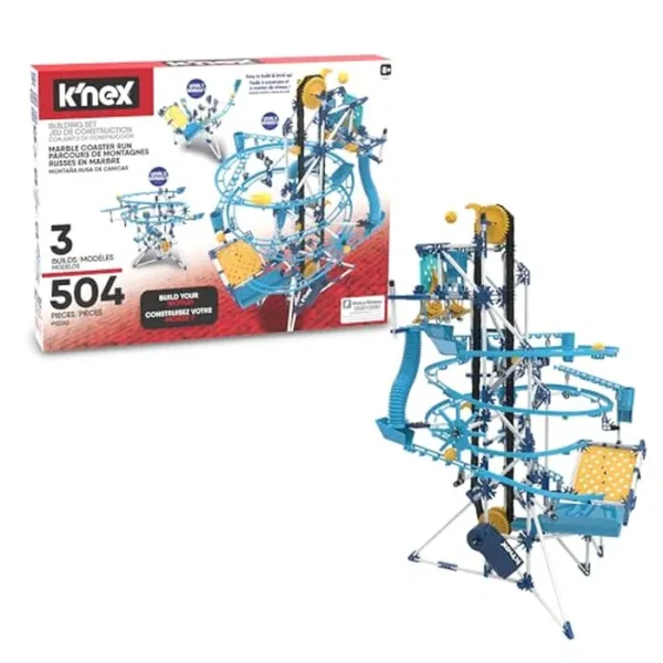 K'NEX - Posavasos de mármol con motor de 504 piezas, construcción STEM, juego de construcción para niños a partir de 8 años