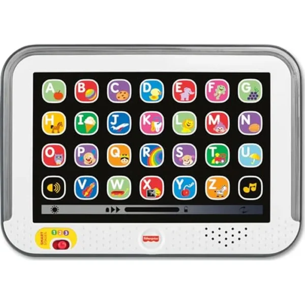 Fisher-Price Juguete de aprendizaje para niños pequeños para reír y aprender escenarios inteligentes, computadora de simulación con música y luces para niños a partir de 1 años
