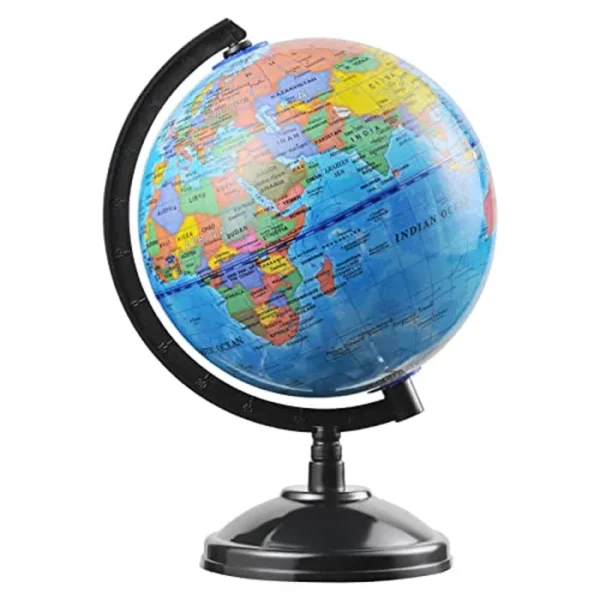 Globo mundial para aprendizaje de niños, globo terráqueo interactivo de 6 pulgadas con soporte para niños, estudiantes, geografía educativa, mapa de globos del mundo giratorios, mapa decorativo para