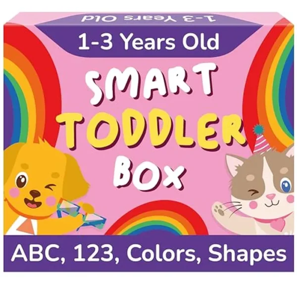 TOYVENTIVE Libros, tarjetas didácticas y rompecabezas para niños pequeños, juguetes educativos y regalos de cumpleaños para niñas de 1, 2 y 3 años, actividades y juegos de aprendizaje preescolar,