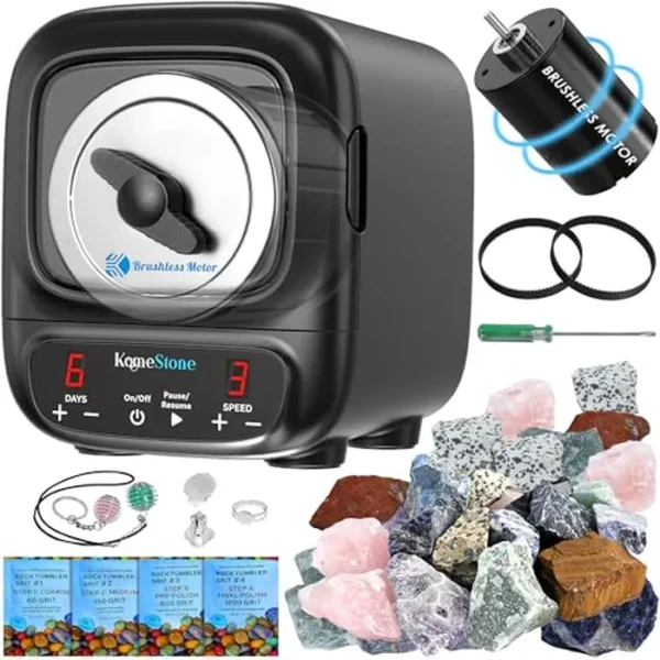 K2 Elite - Kit de vaso de roca profesional, ultra silencioso y de vanguardia, sin escobillas, para adultos y coleccionistas de rocas, reducción de ruido, barril extra grande de 3 libras,