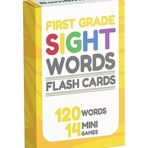 Sight Words - Tarjetas flash de 1er grado – 120 palabras de alta frecuencia de la lista de palabras a la vista de Dolch y Fry's para edades de primer grado de 6 a 7 años