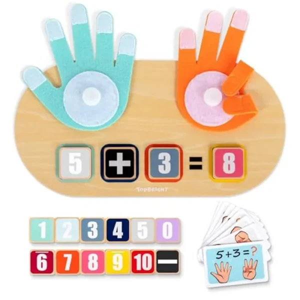 TOP BRIGHT Juguetes de aprendizaje preescolar para niños pequeños de 2 a 4 años, manipuladores educativos de matemáticas, bloques de conteo de números para niños, juguetes Montessori para 3, 4, 5
