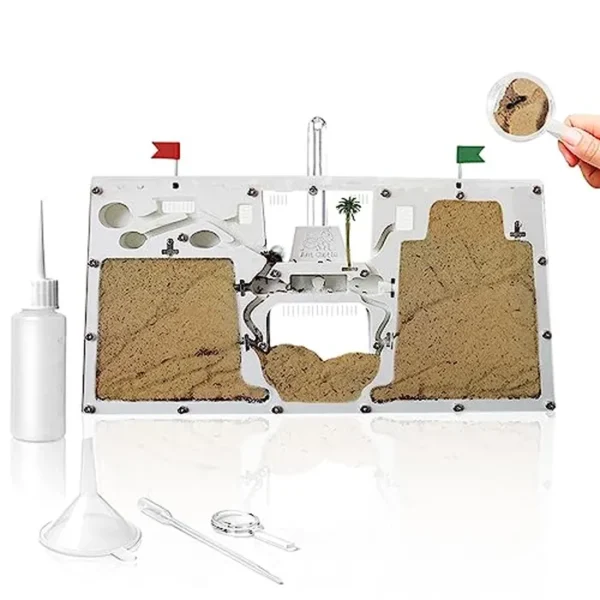 Ant Farm Castle, Granjas de hormigas con arena amarilla y kit de herramientas, kit de observación de colonias de hormigas, kit de ciencia de hábitat para ver hormigas, kit educativo y de